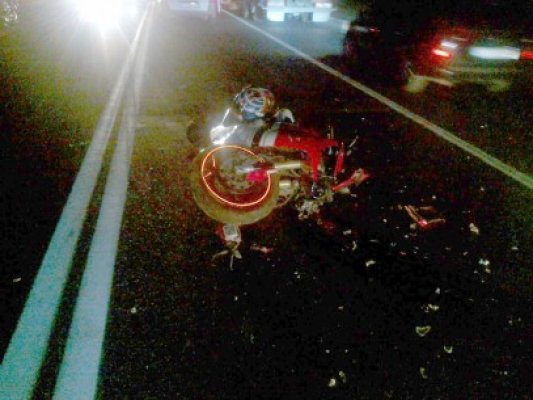 Accident la Mangalia: un motociclist s-a izbit de două maşini, după o depăşire neregulamentară